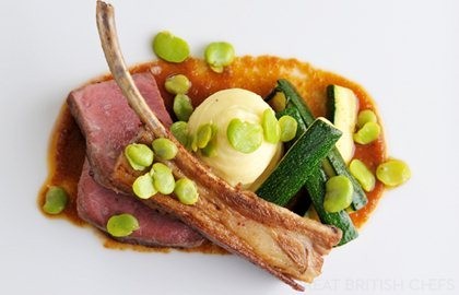 Lamb, salt-baked celeriac and tomato jam