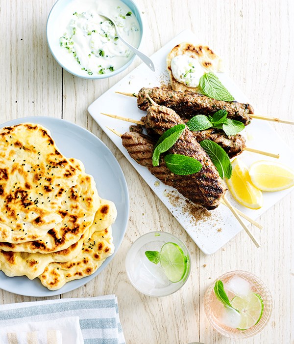 Lamb seekh kebabs