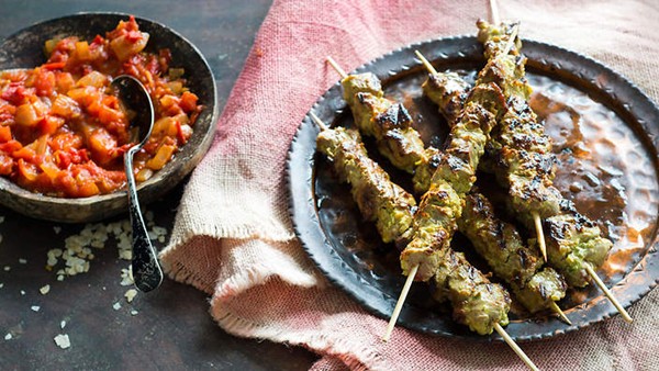 Lamb sekuwa (Grilled marinated lamb)