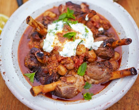 Lamb shank & tomato tagine