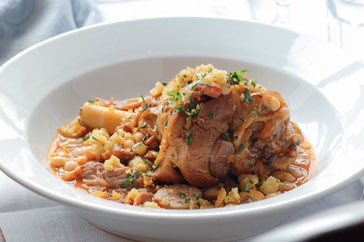 Lamb shank cassoulet