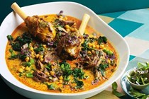 Lamb shank, turmeric, kale & chickpea curry