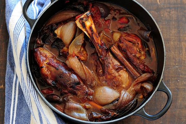 Lamb shanks with prunes
