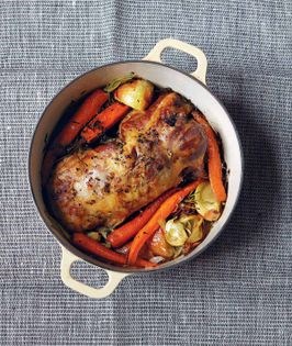 Lamb shoulder with carrots