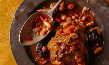 Lamb, squash and orzo stew with minted yoghurt