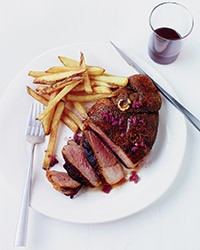 Lamb steak frites