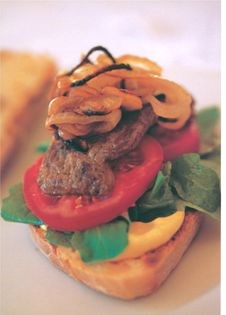 Lamb steak sandwich