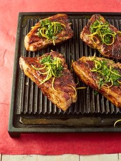 Lamb steaks Catalan with gremolata