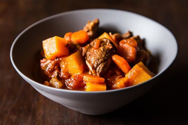 Lamb stew with butternut squash
