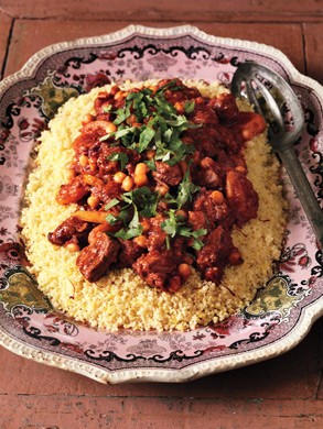 Lamb tagine with chickpeas and apricots