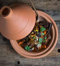 Lamb tagine with cinnamon apricots and prunes