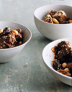 Lamb tagine with prunes and cinnamon