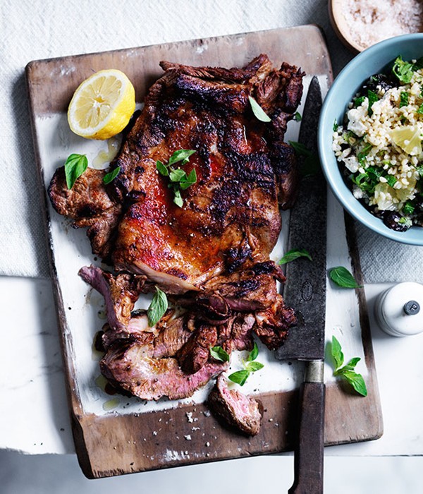 Lamb with lemon, mint and shanklish
