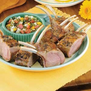 Lamb with mint salsa