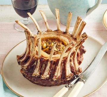 Lamb with olive & herb stuffing