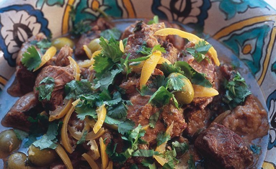 Lamb with olives and preserved lemons