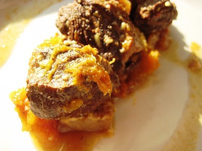 Lamb with pumpkin and apricots