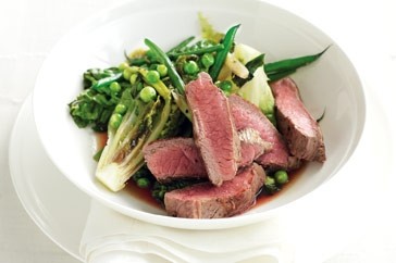 Lamb with spring vegetables