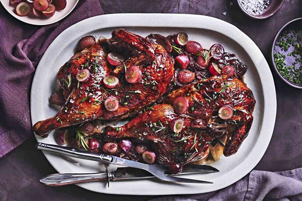 Lambrusco onions with red grapes [Nick Dugan]