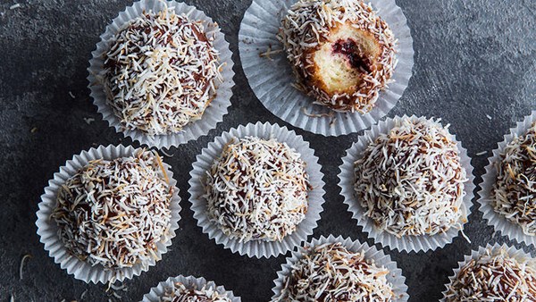 Lamington doughnuts