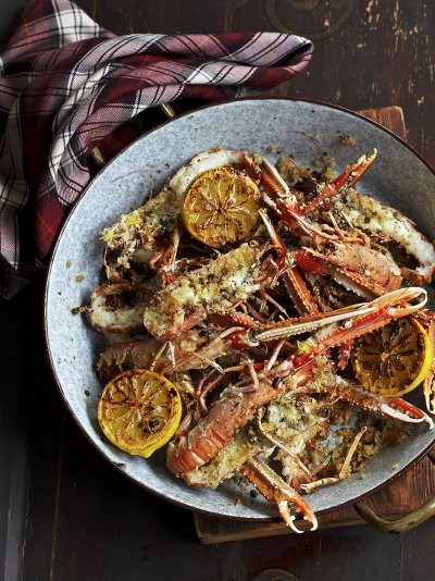 Langoustines with lemon & pepper butter