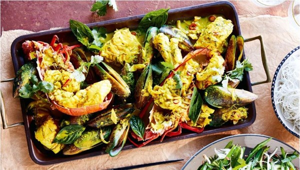 Lao-style seafood feast