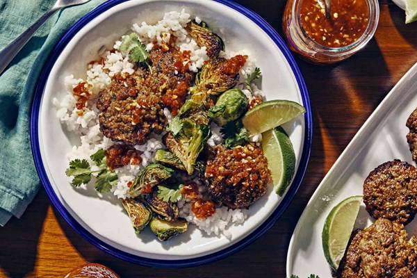 Laotian-inspired pork patties
