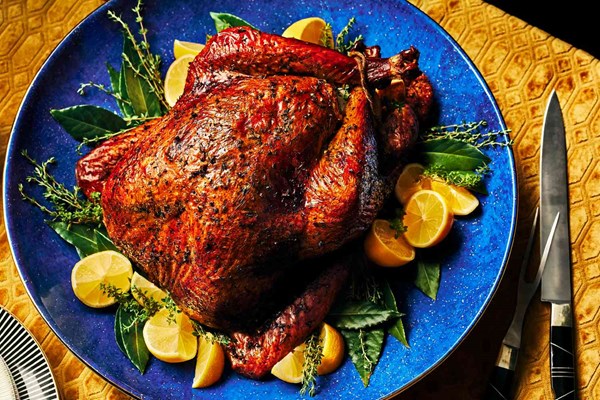 Lardo-crisped roast turkey