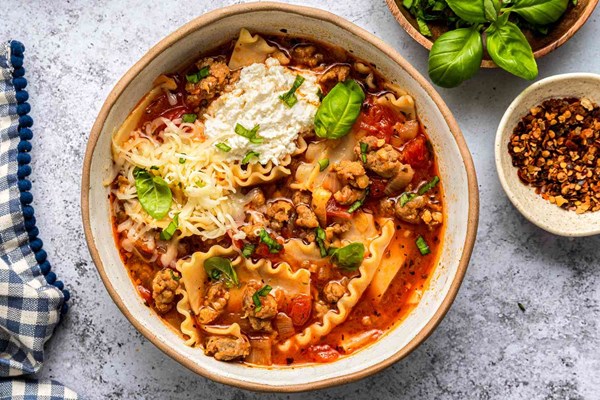 Lasagna soup