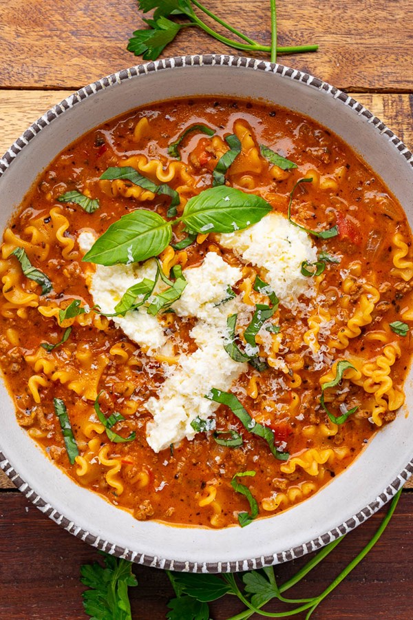 Lasagna soup