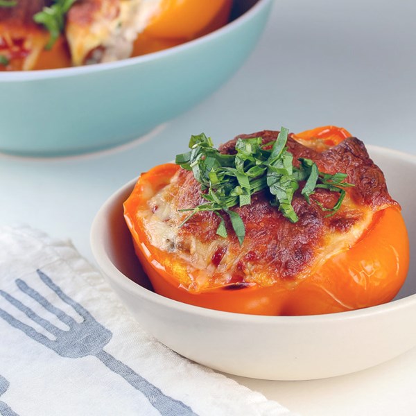 Lasagna-stuffed peppers