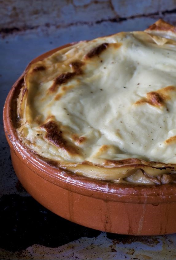 Lasagna with rabbit