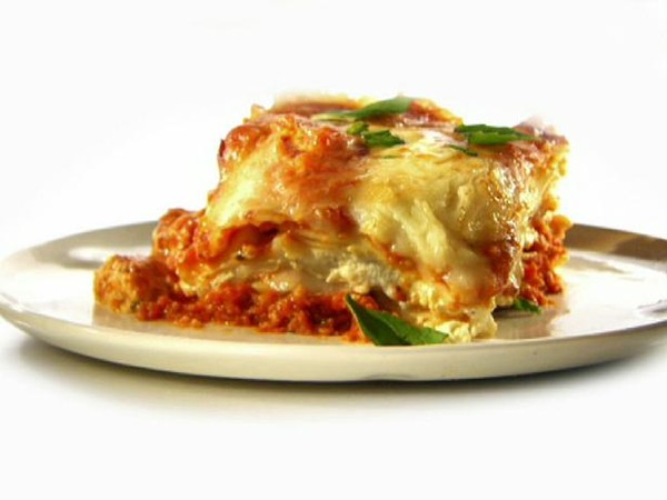 Lasagna with roasted eggplant-ricotta filling