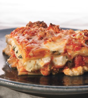 Lasagna with turkey sausage Bolognese