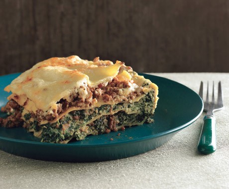 Lasagne Bolognese with spinach