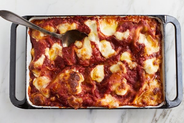 Last minute red lasagna