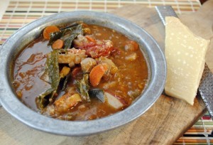 Last of the winter vegetables stew with warm spices
