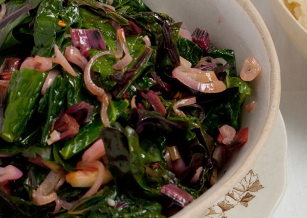 Late-summer-greens sauté