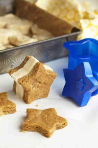 Latin love: dulce de leche ice cream on brown butter blondies