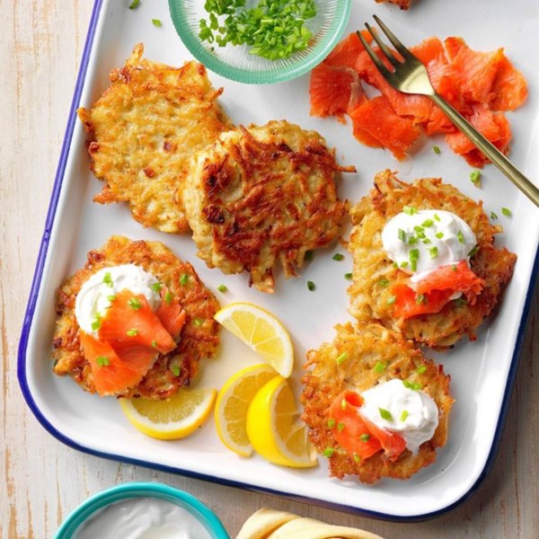 Latkes with lox