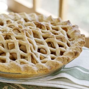 Lattice-topped apple pie