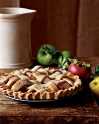 Lattice-topped apple pie