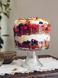 Latvian rye bread trifle with summer berries