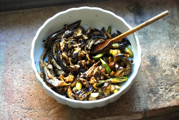 Laura's grilled eggplant salad