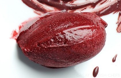 Lavender and blackberry sorbet