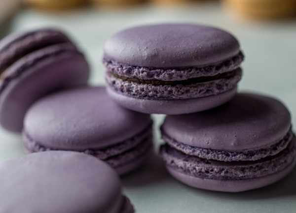 Lavender and honey macarons