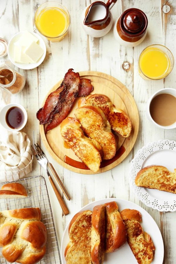 Lavender brioche French toast