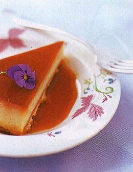 Lavender crème-caramel tart