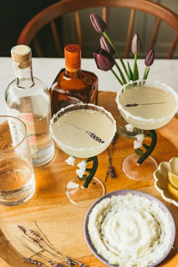Lavender lemon drop martinis
