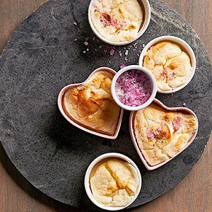 Lavender lemon pudding cakes